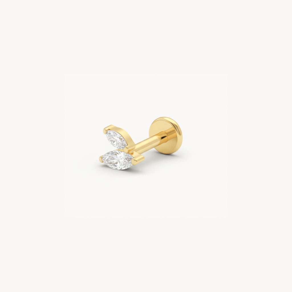 Twin marquise gold