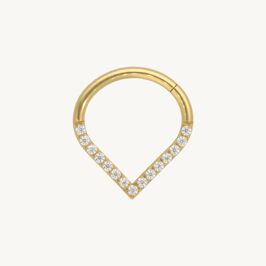 Prism stone ring gold