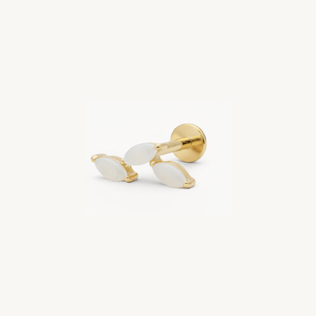 White jade blossom gold