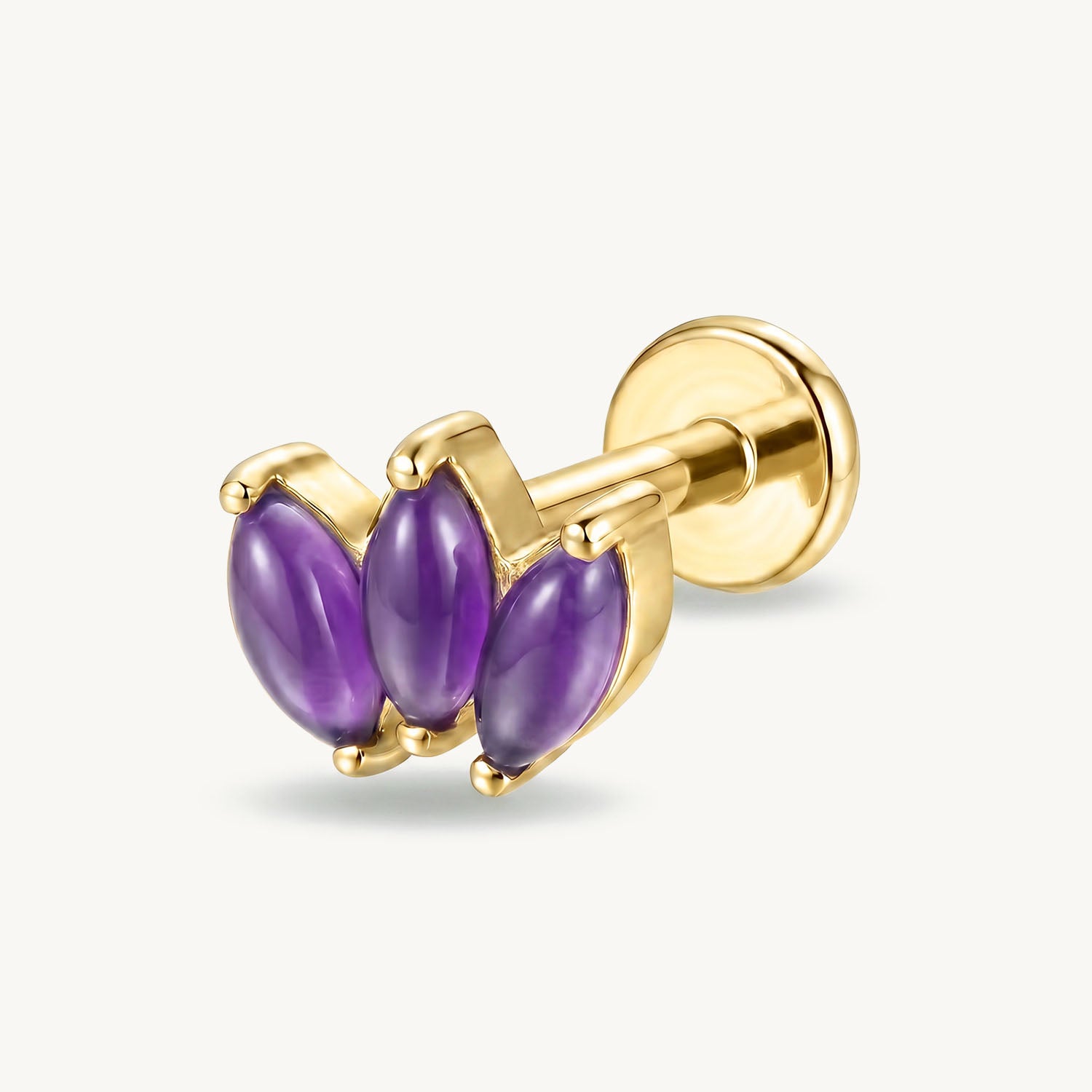 Triple amethyst gold