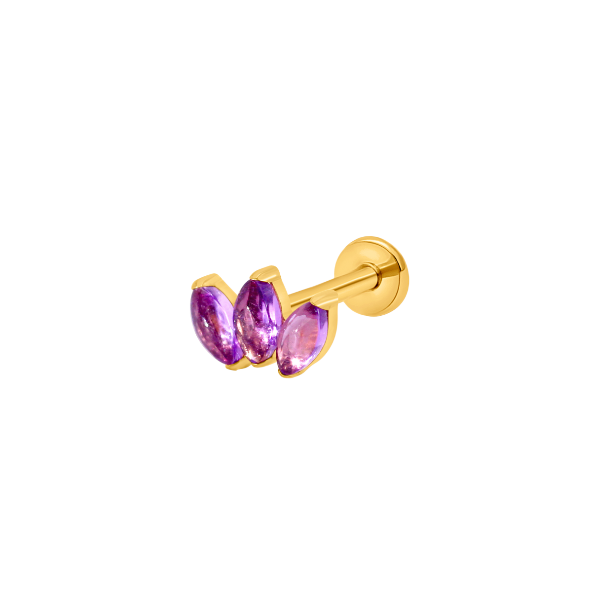 Triple amethyst gold