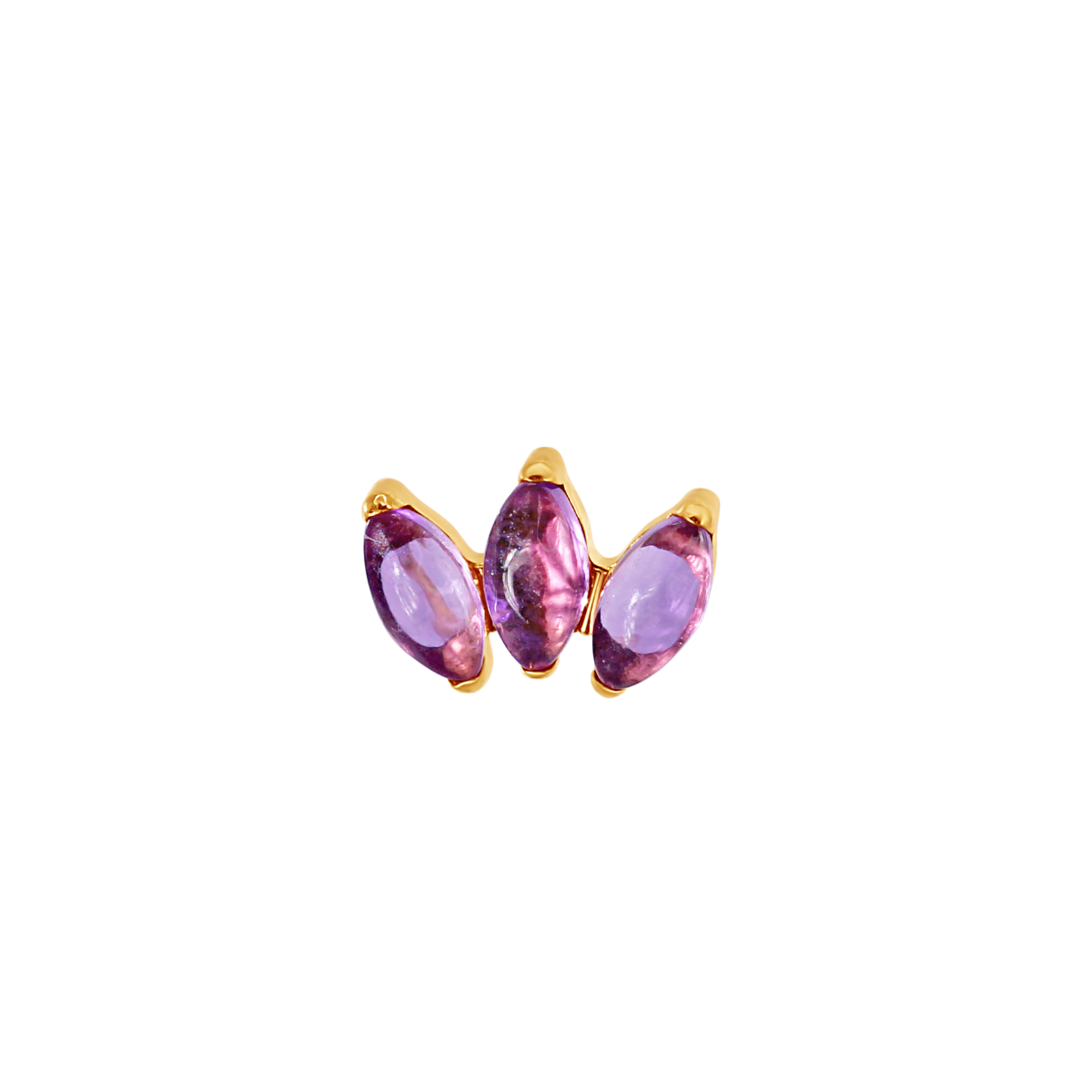 Triple amethyst gold