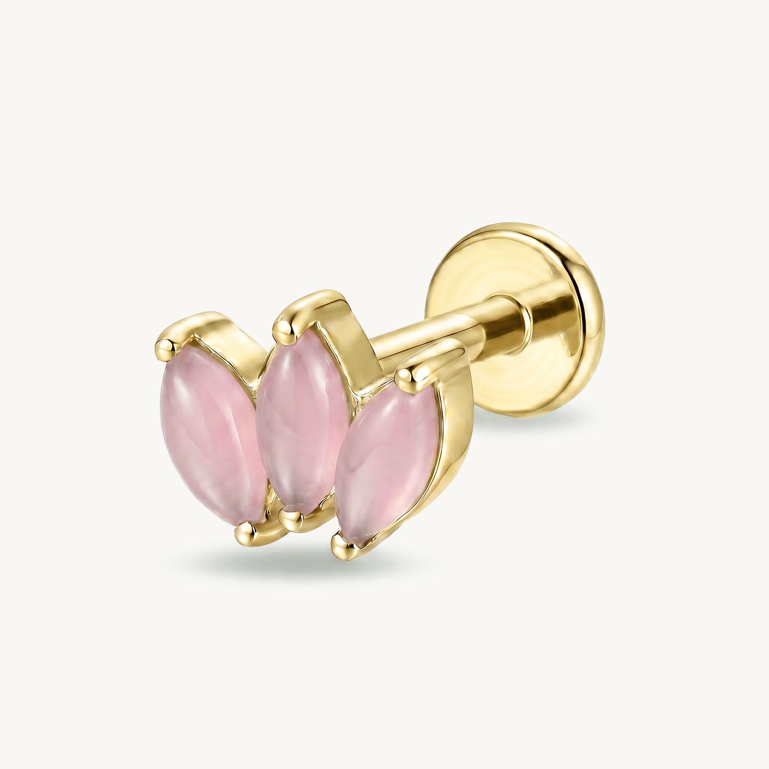 Triple rosequartz gold