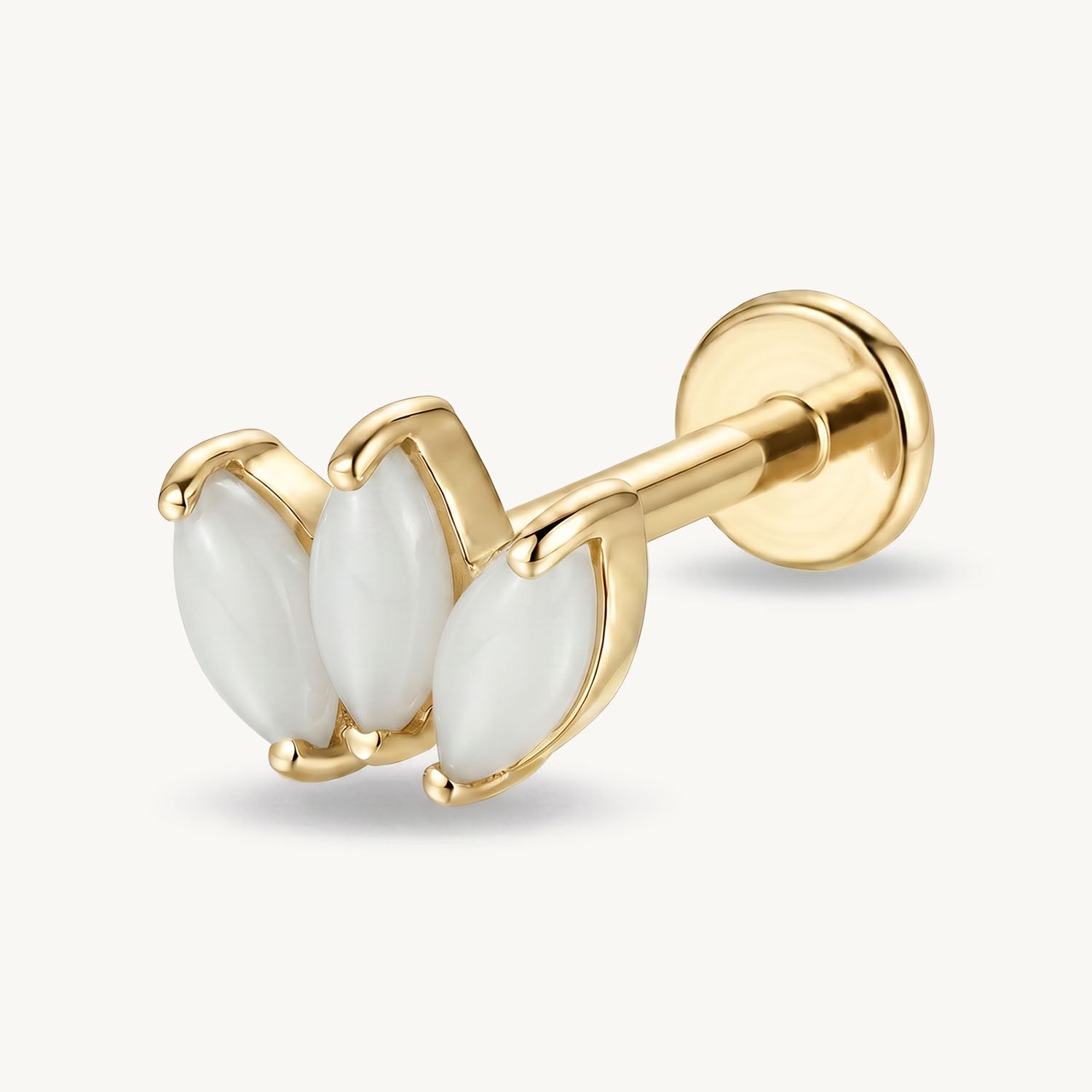 Triple white jade gold