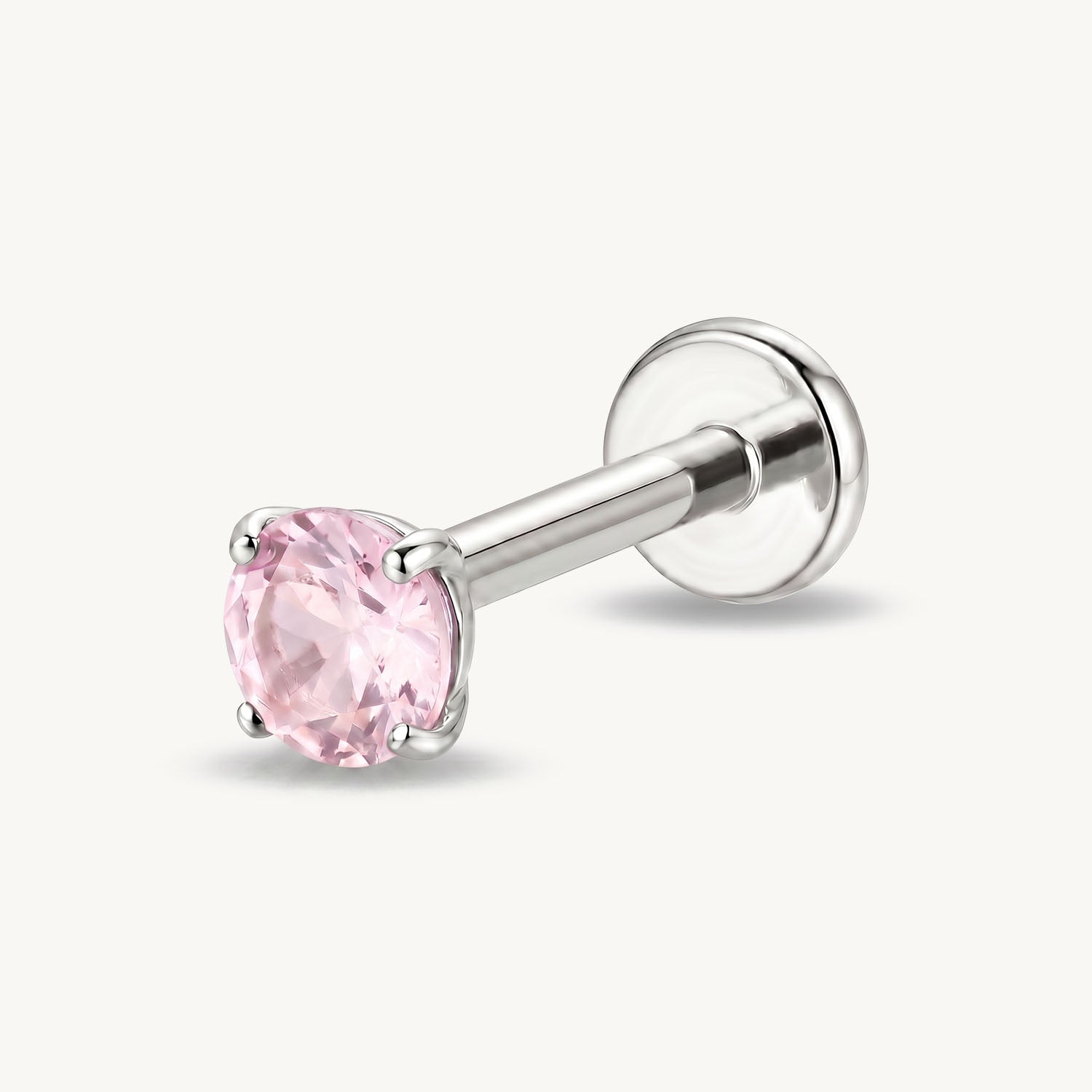 Stud stone Rose Quarts