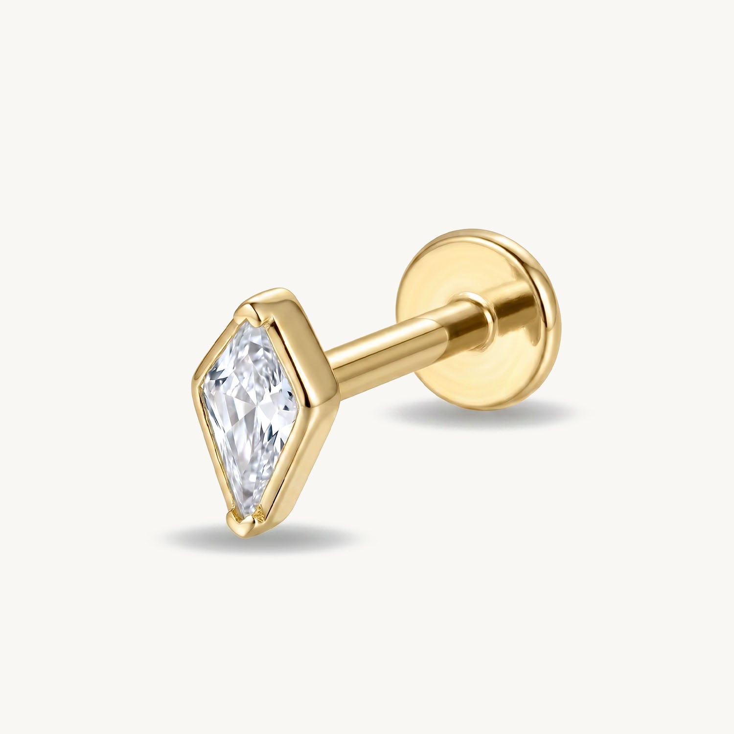 Minimal diamond spike gold