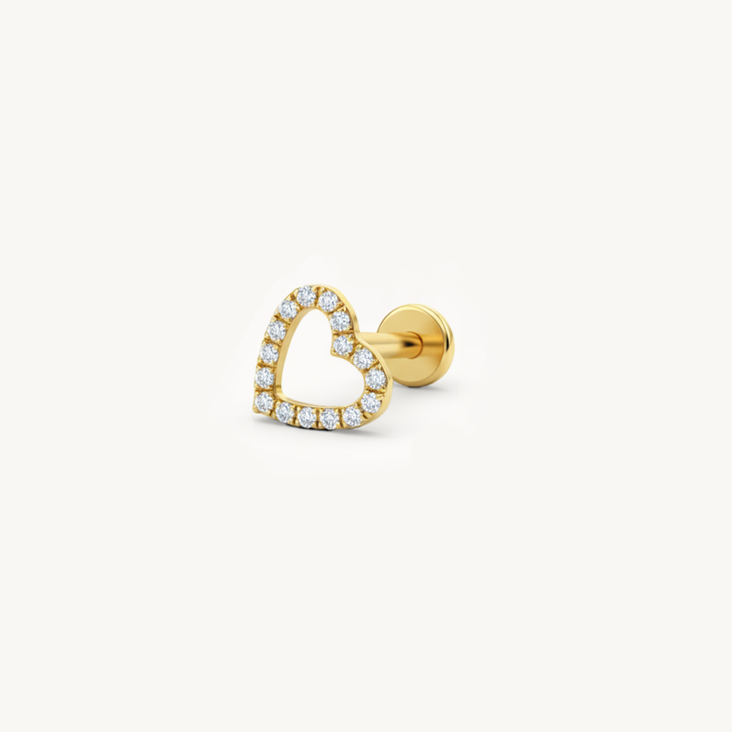 Glitter heart gold