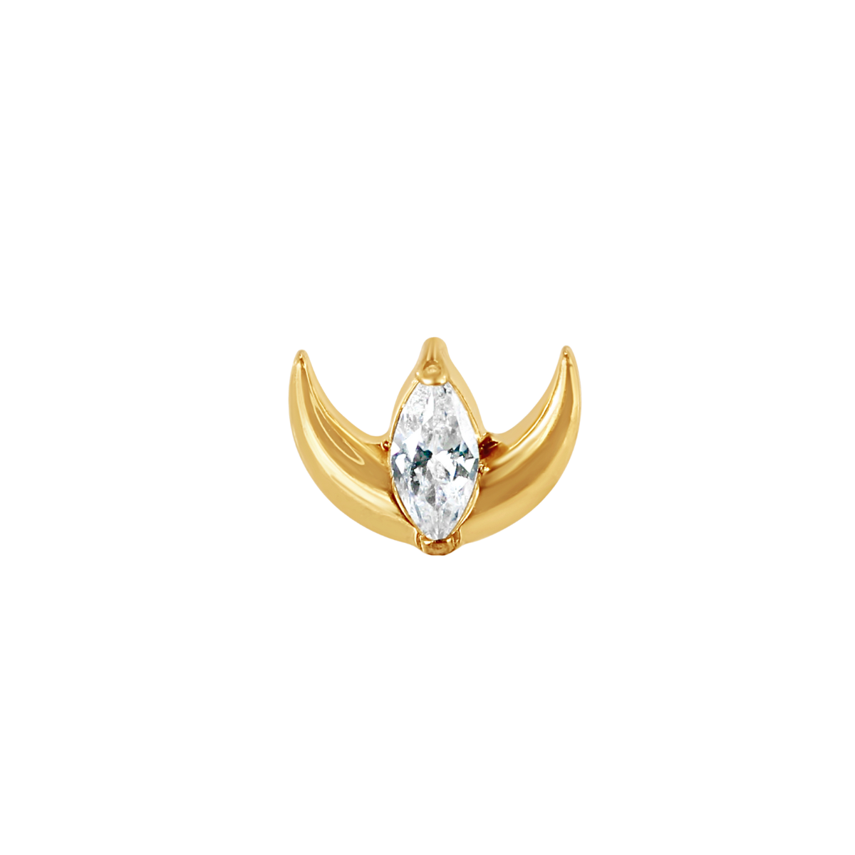 Mini moon marquise gold