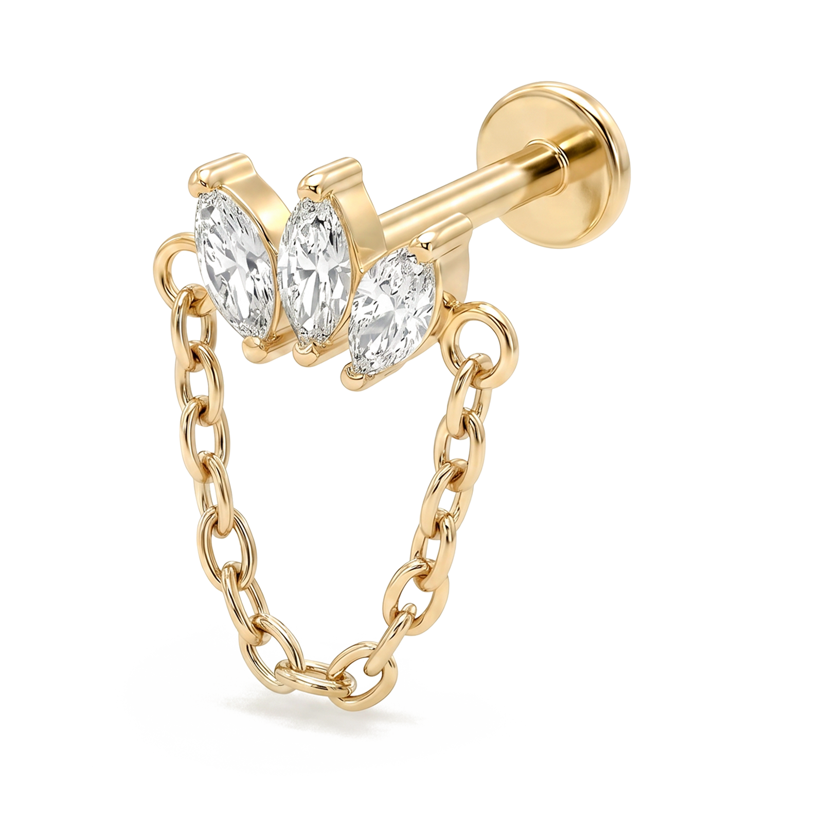 Triple crown chain gold