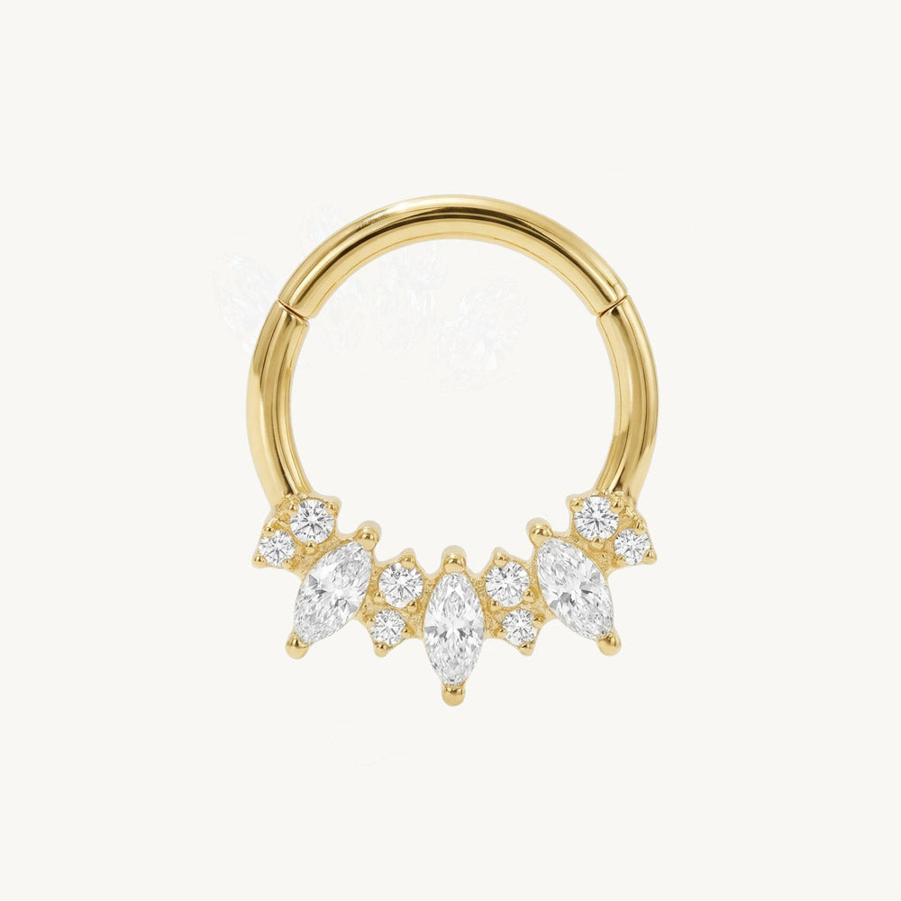 Marquise fan gold