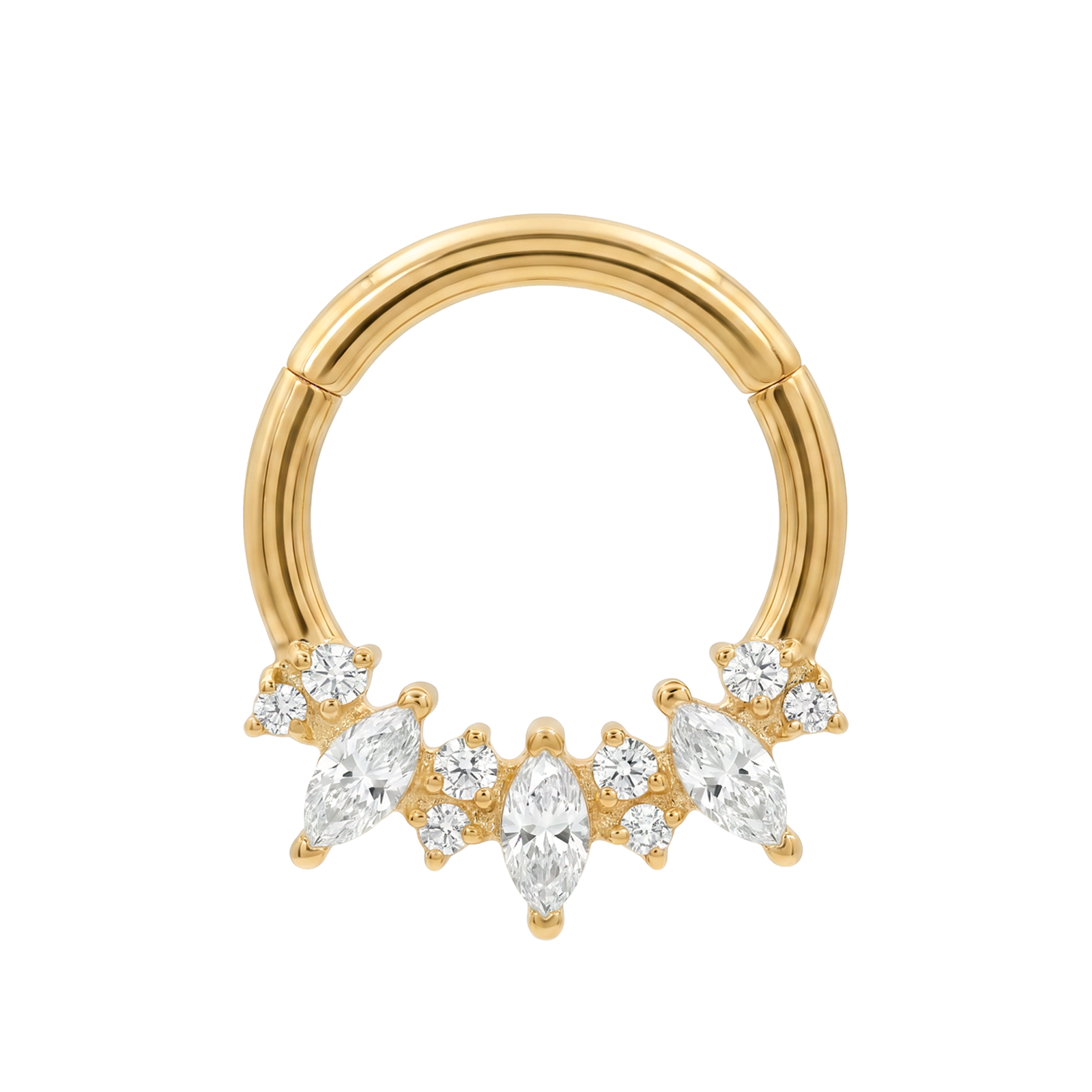 Marquise fan gold