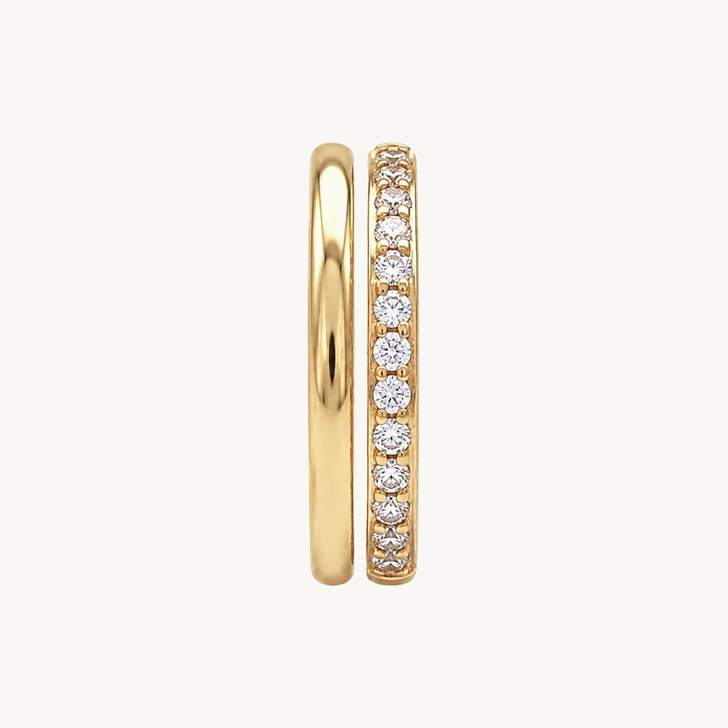 Double hoop gold