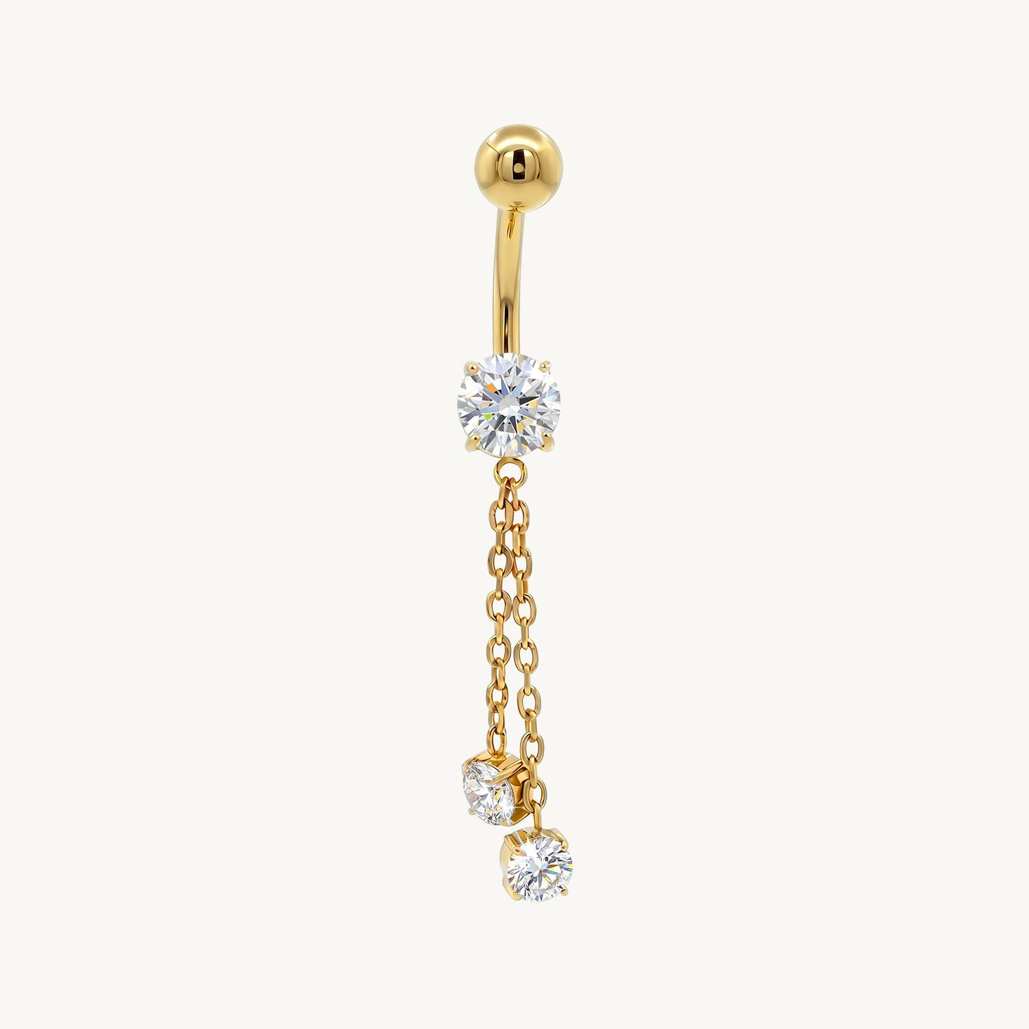 Double chain navel gold