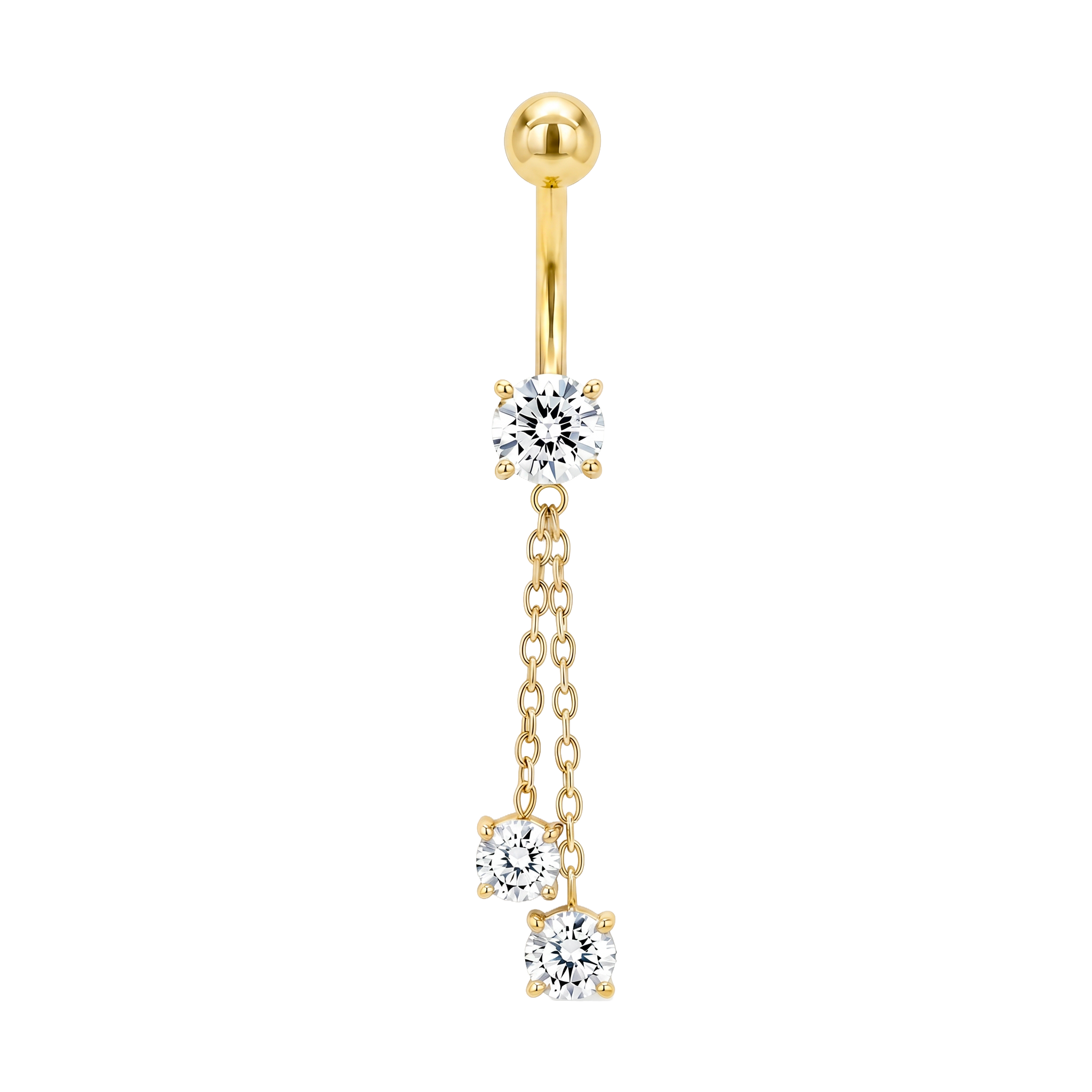 Double chain navel gold