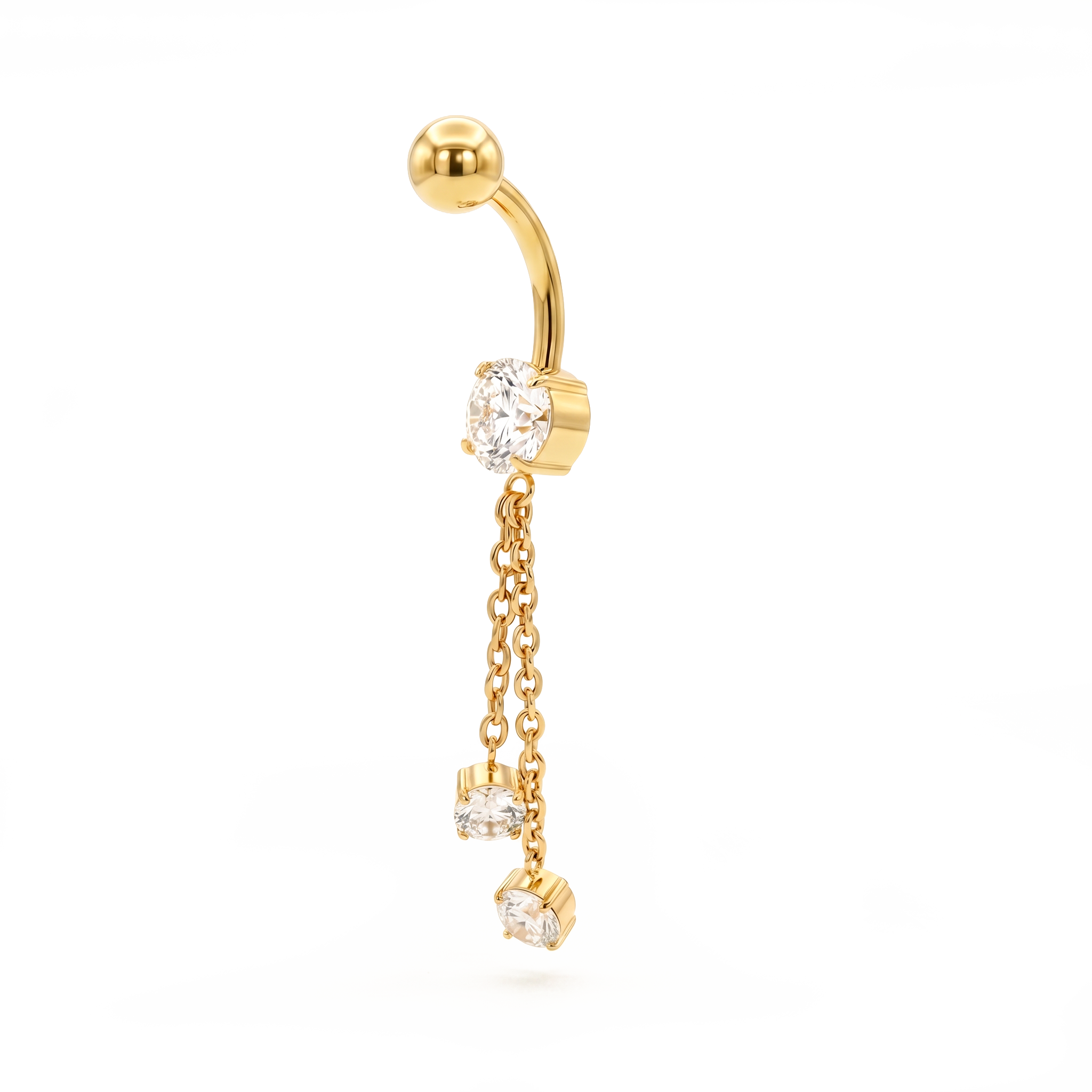 Double chain navel gold