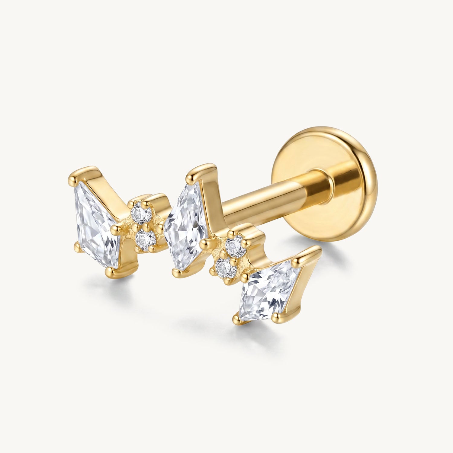Triple oval gold