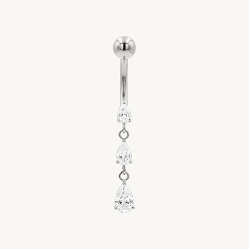 Triple crystal drop navel