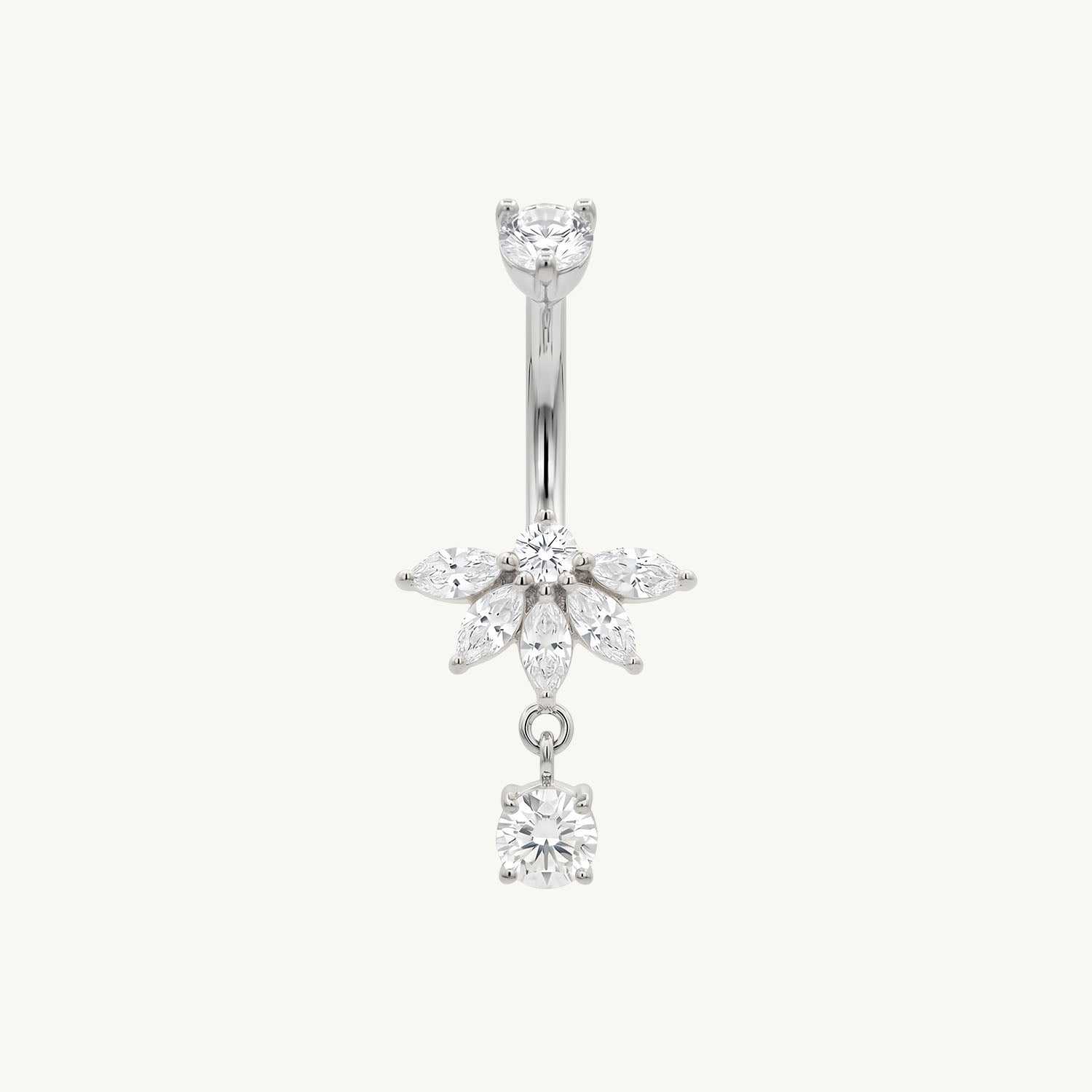 Flower crystal navel