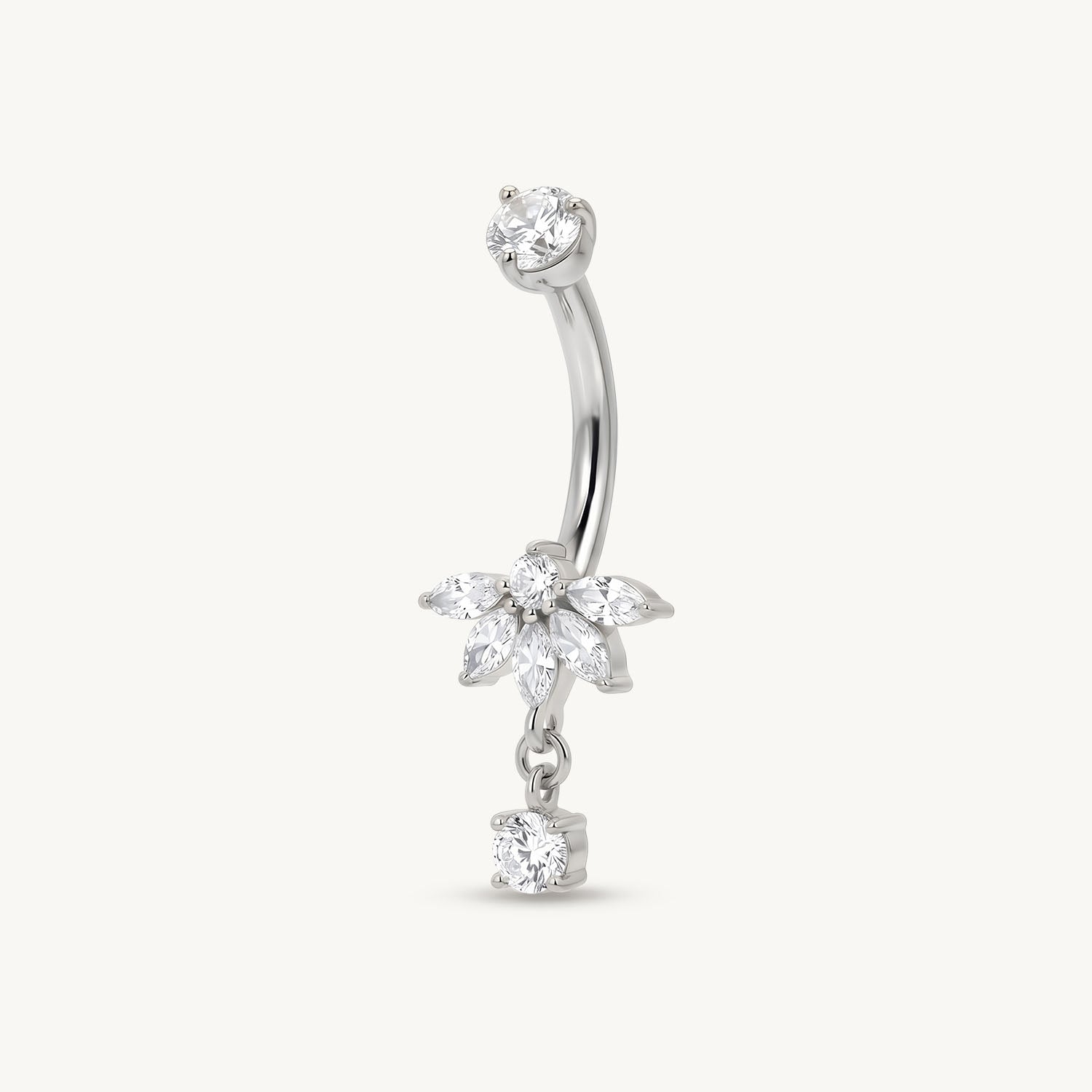 Flower crystal navel