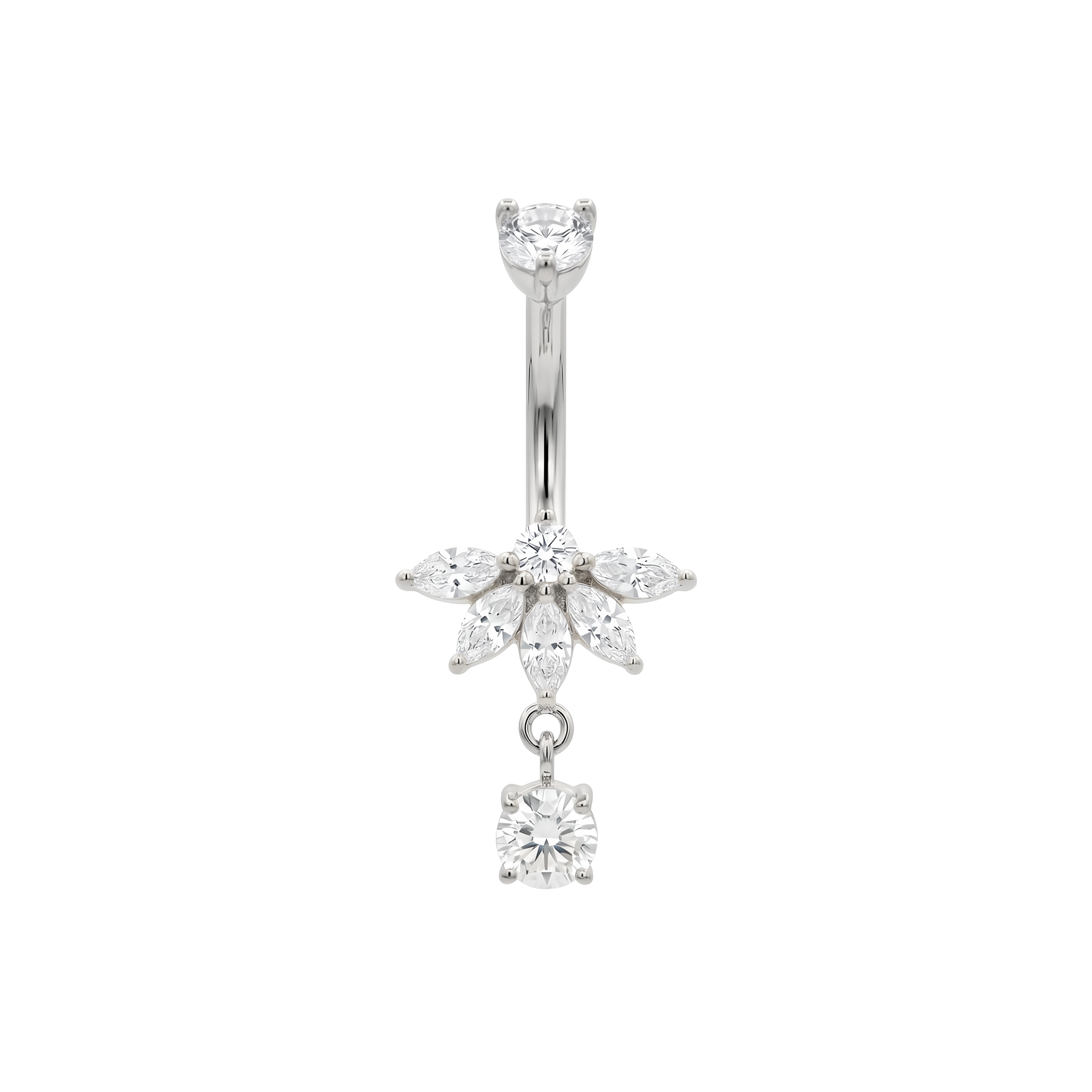 Flower crystal navel