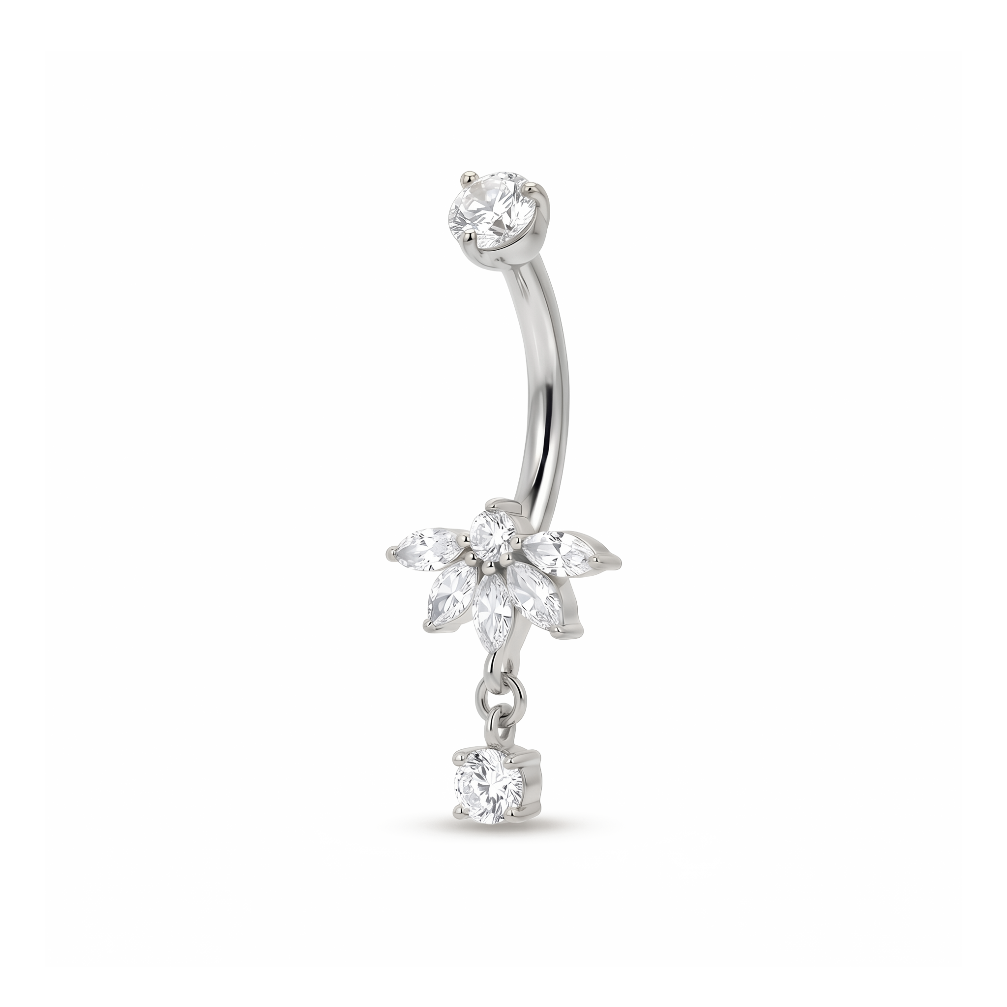 Flower crystal navel