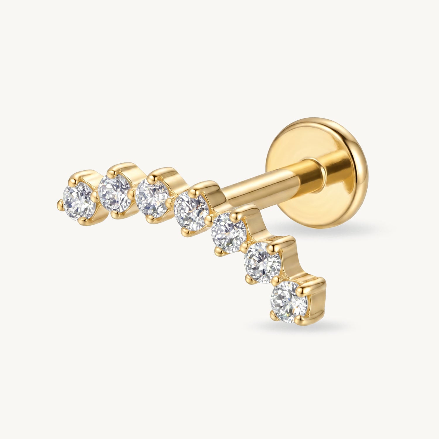 Cascading crystal curve gold
