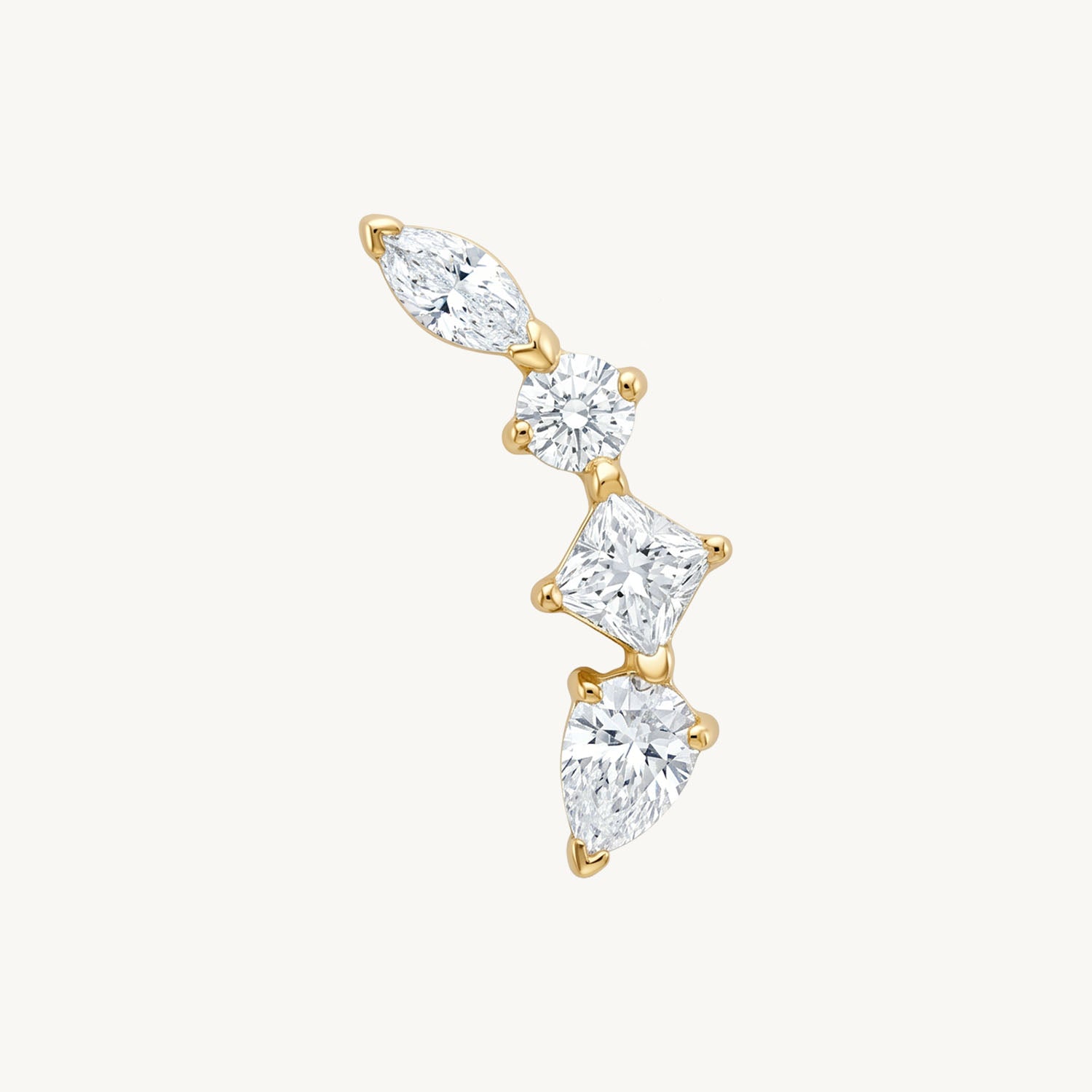 Marquise row gold