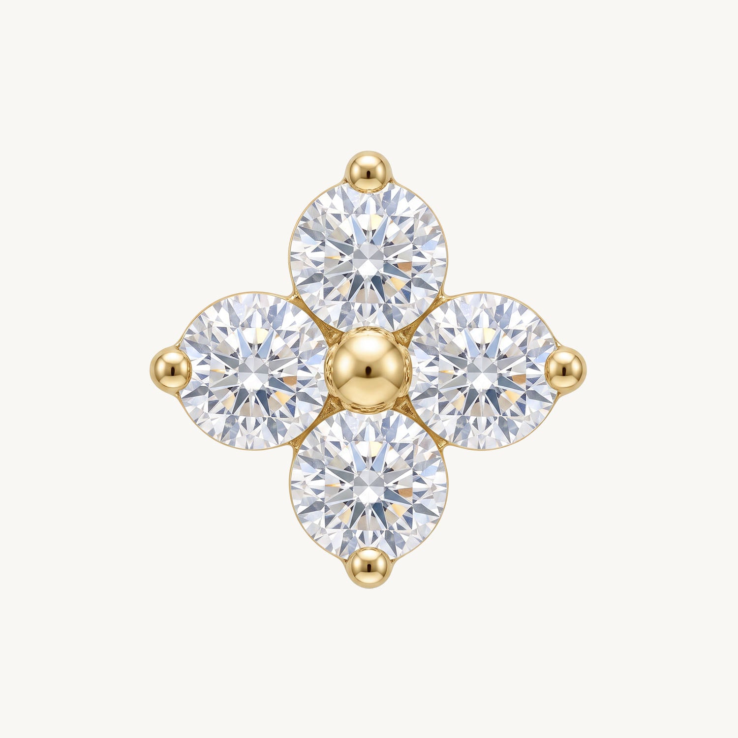 Crystal flower large gold