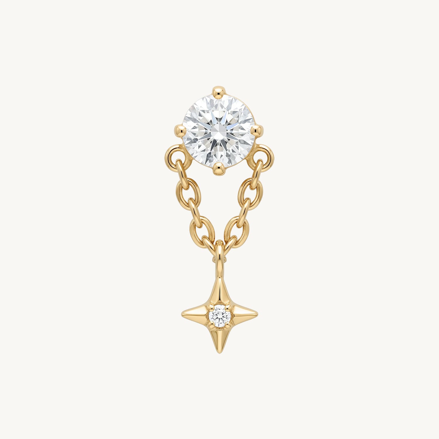 Hanging star chain gold