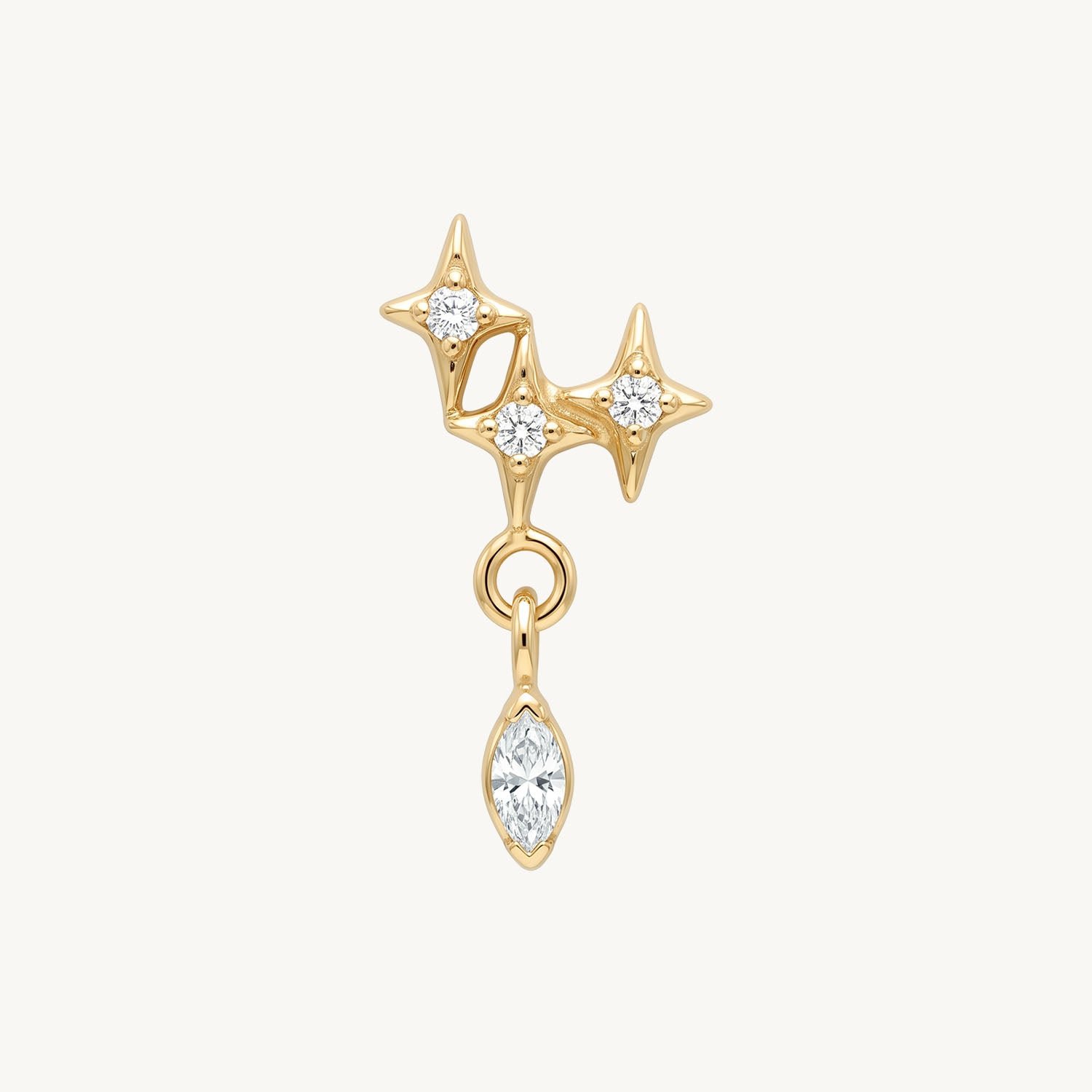 Sparkling star drop gold