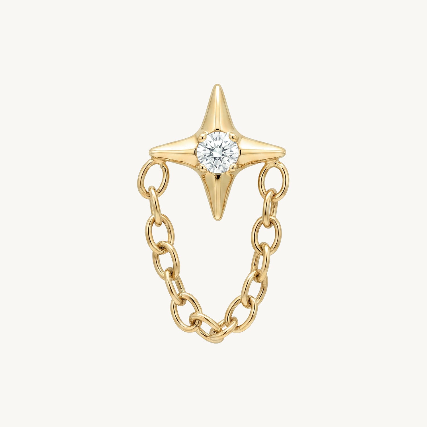 Celestial chain stud gold