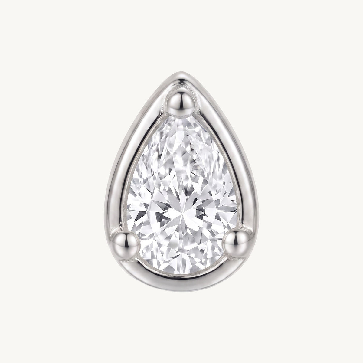 Lab grown teardrop diamond