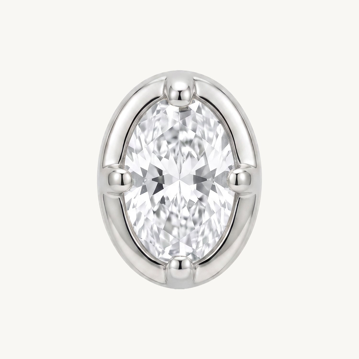 Lab grown oval diamond