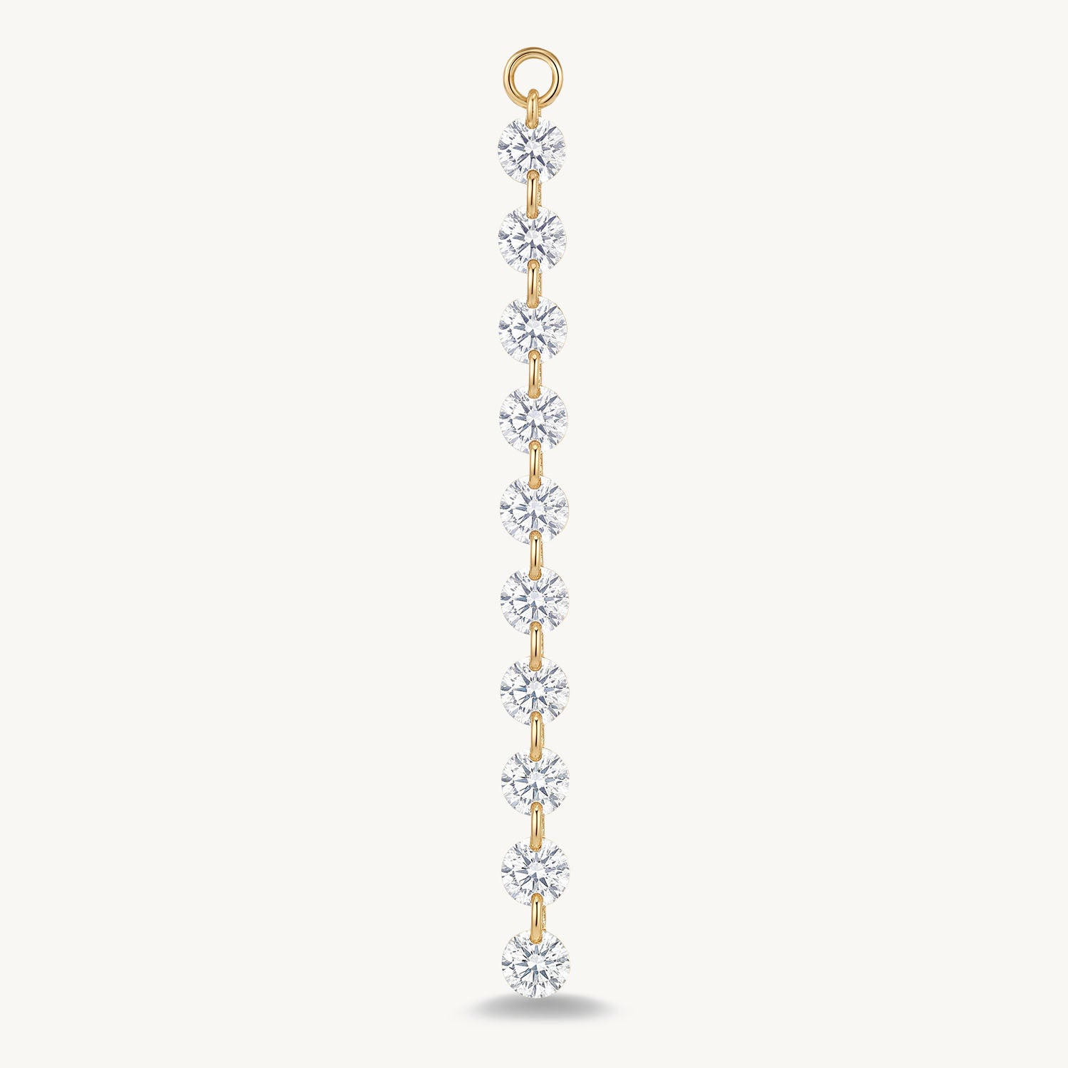 Crystal chain drop gold