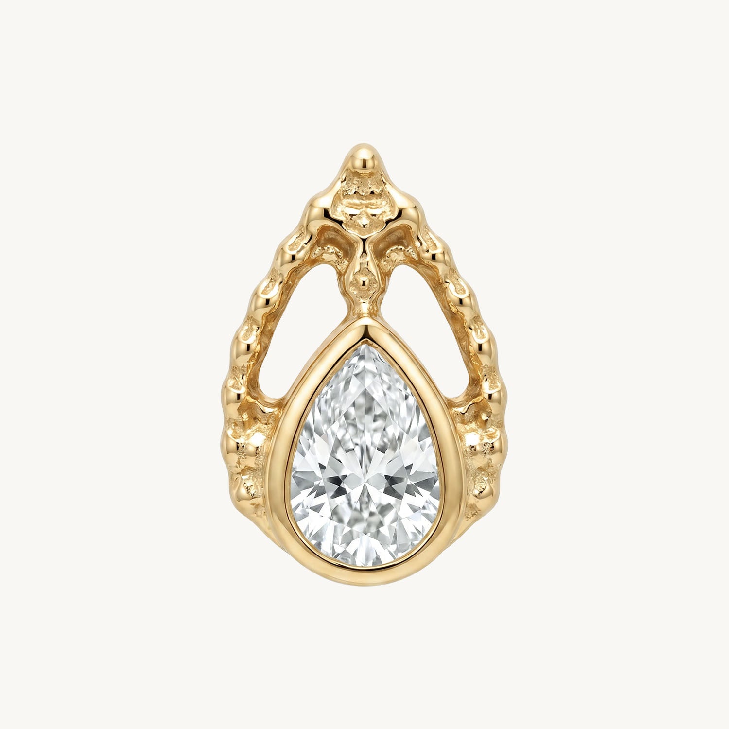 Teardrop crystal gold