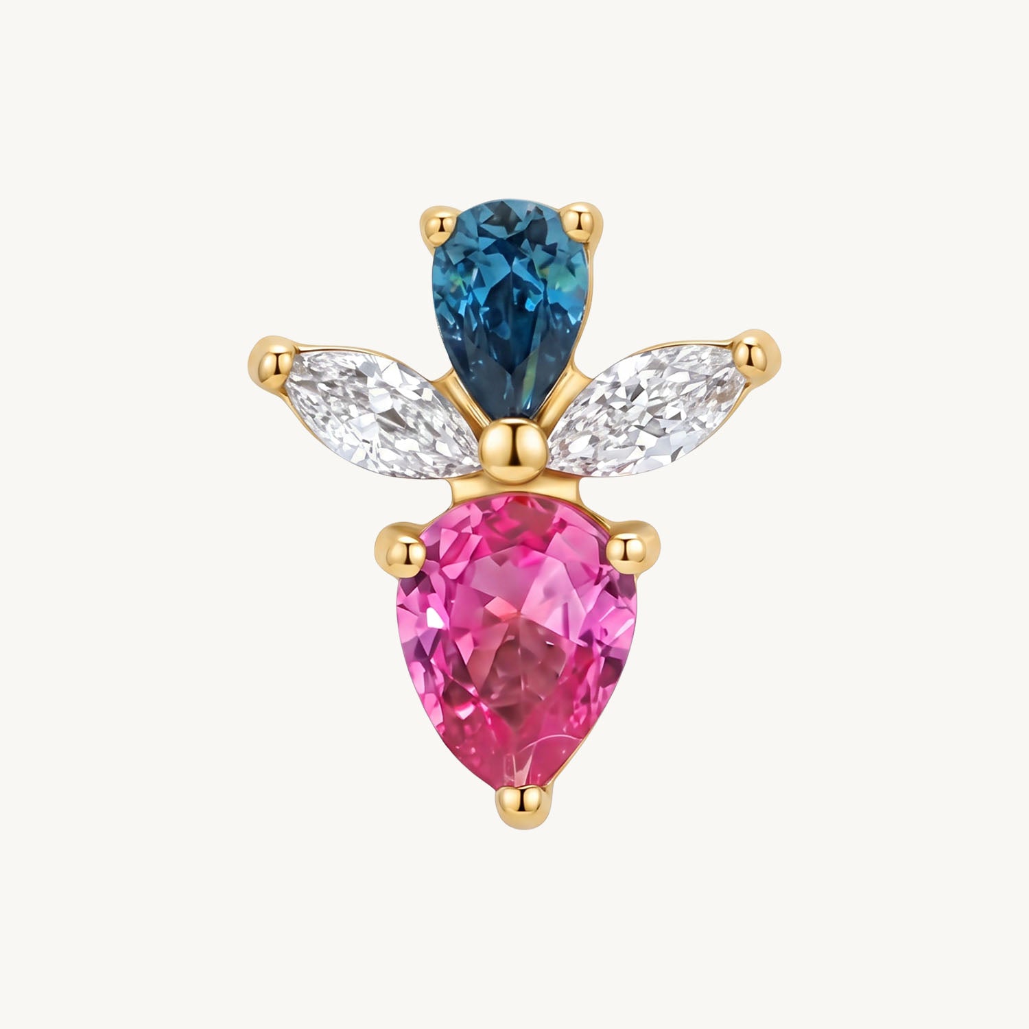 Pink oval gold
