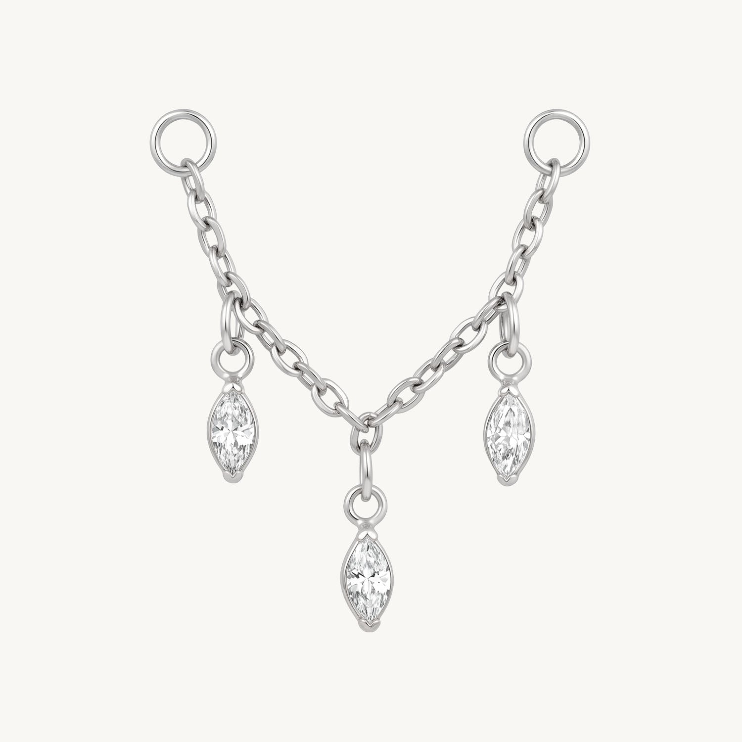 Marquise charm connector