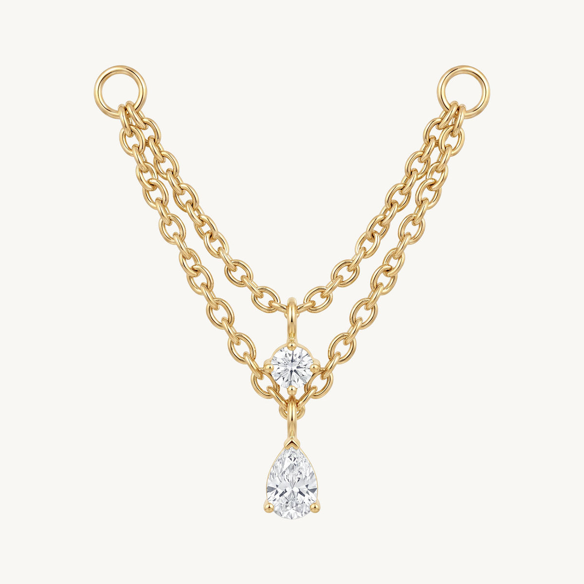 Teardrop Y-chain connector gold