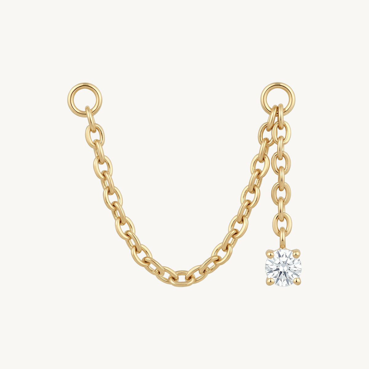 Crystal drop side connector gold