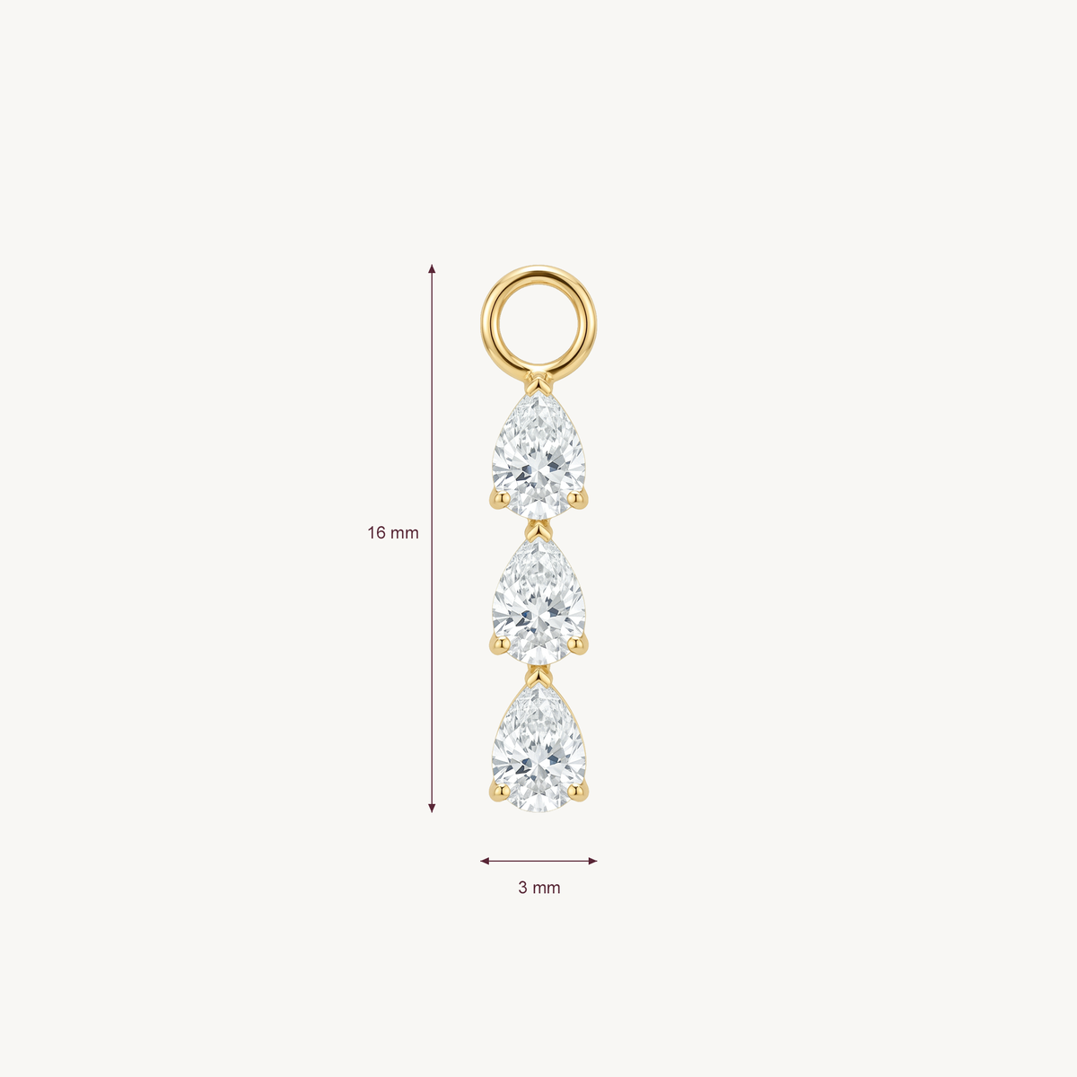 Crystal cascade charm gold – AFMETING
