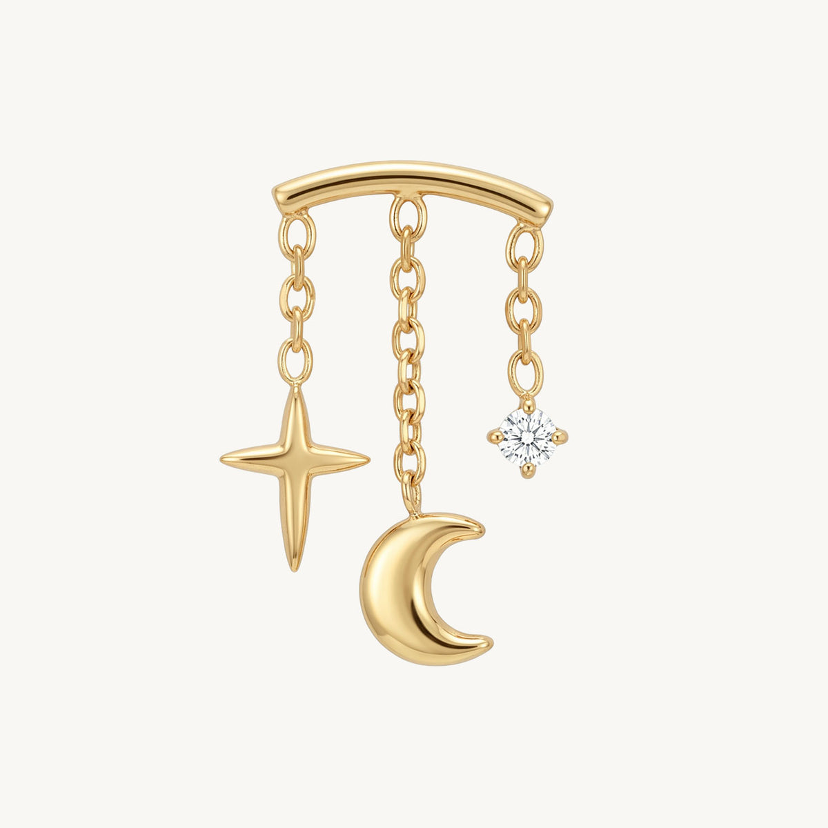 Celestial chandelier gold vooraanzicht