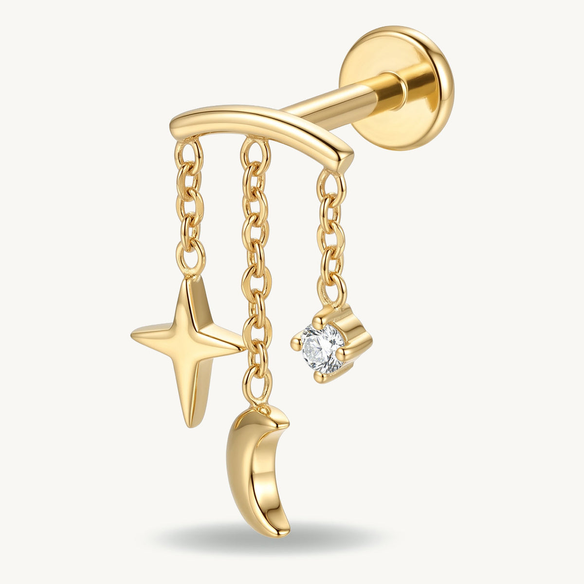Celestial chandelier gold zijaanzicht