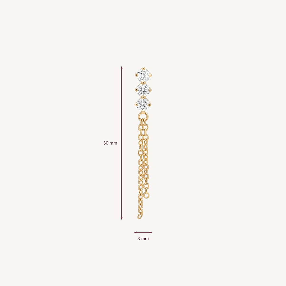 Golden chain afmetingen in millimeters