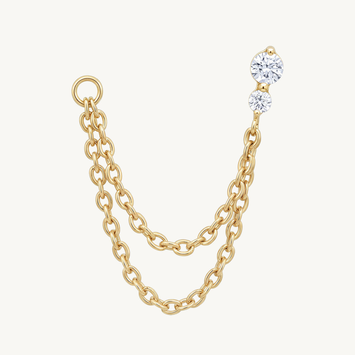 Crystal chain gold vooraanzicht