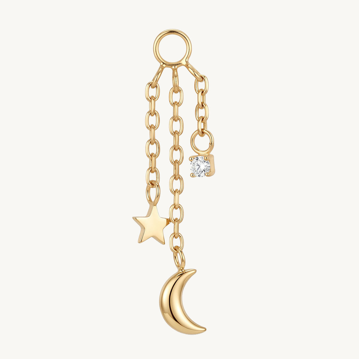 Moonlit fringe gold vooraanzicht