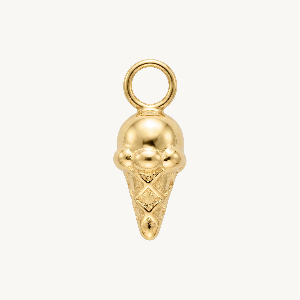 Ice cream charm gold – FRONT