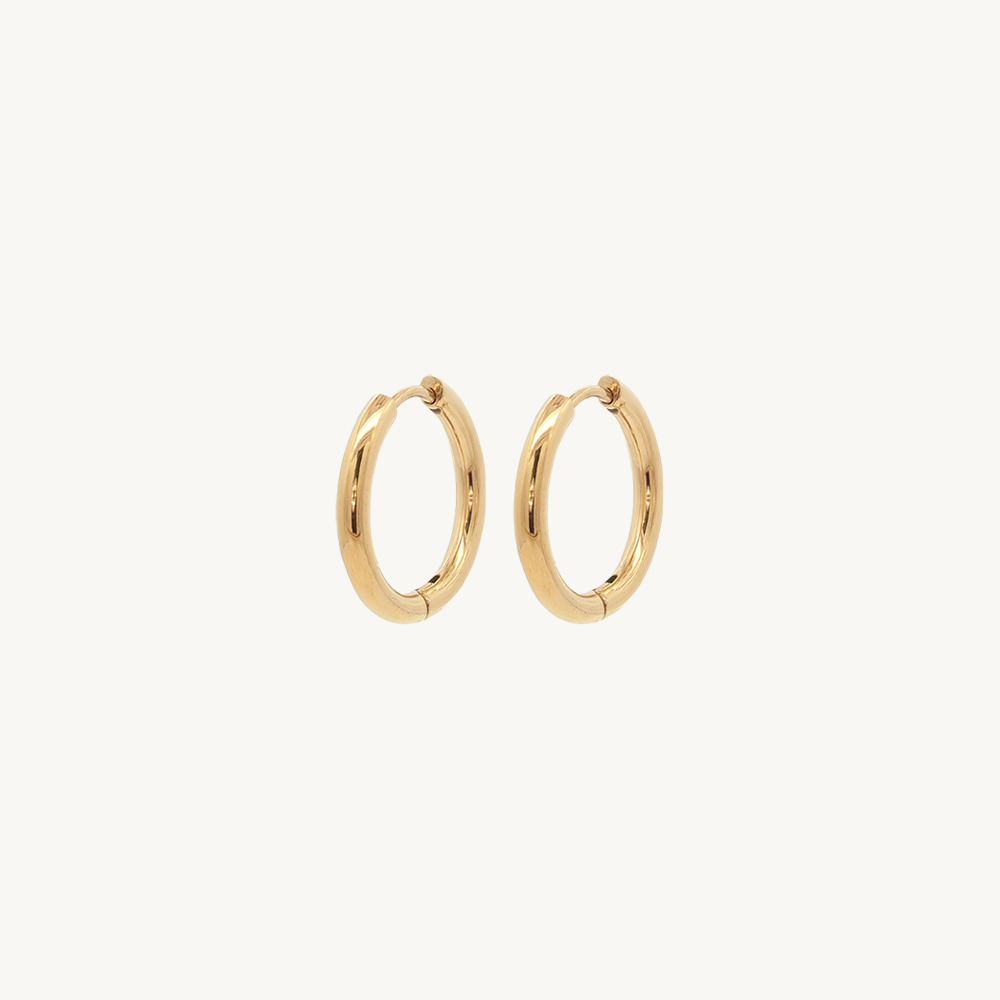 Classic hoops gold 10 mm