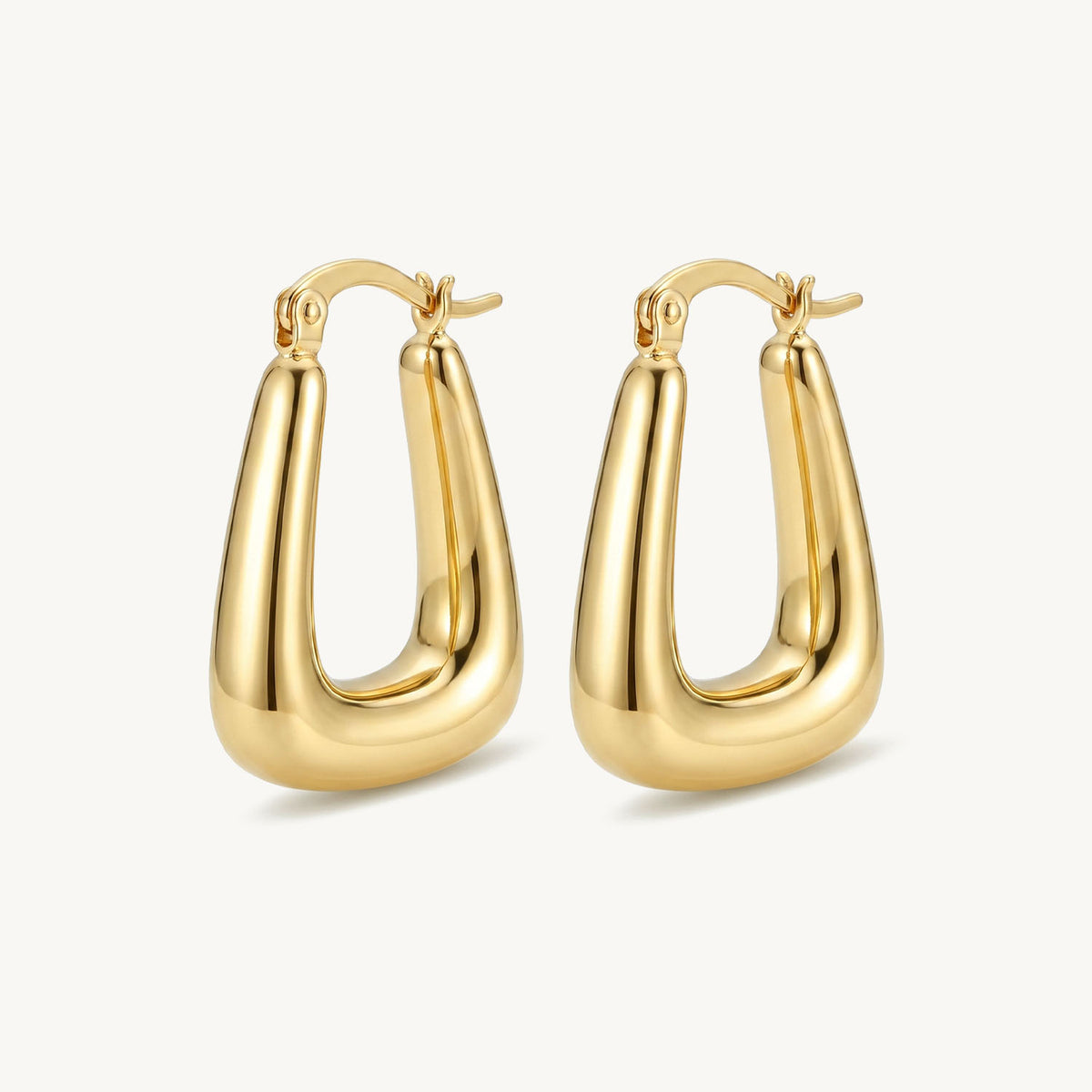 Triangle earrings gold