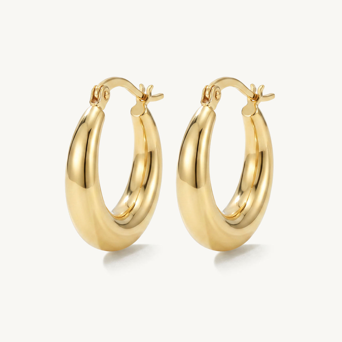 Bulb earrings gold small