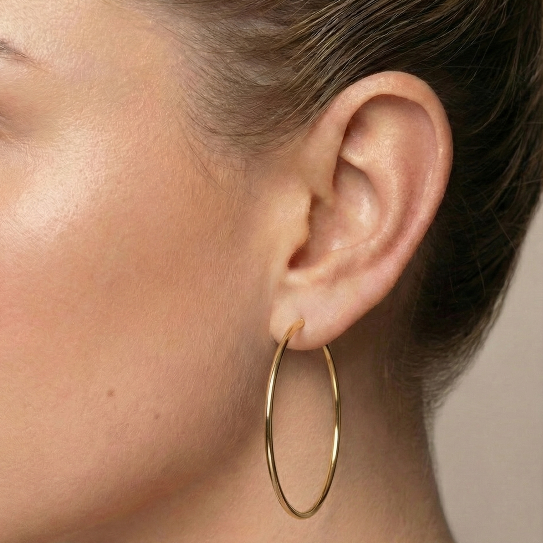 Classic hoops gold 40 mm